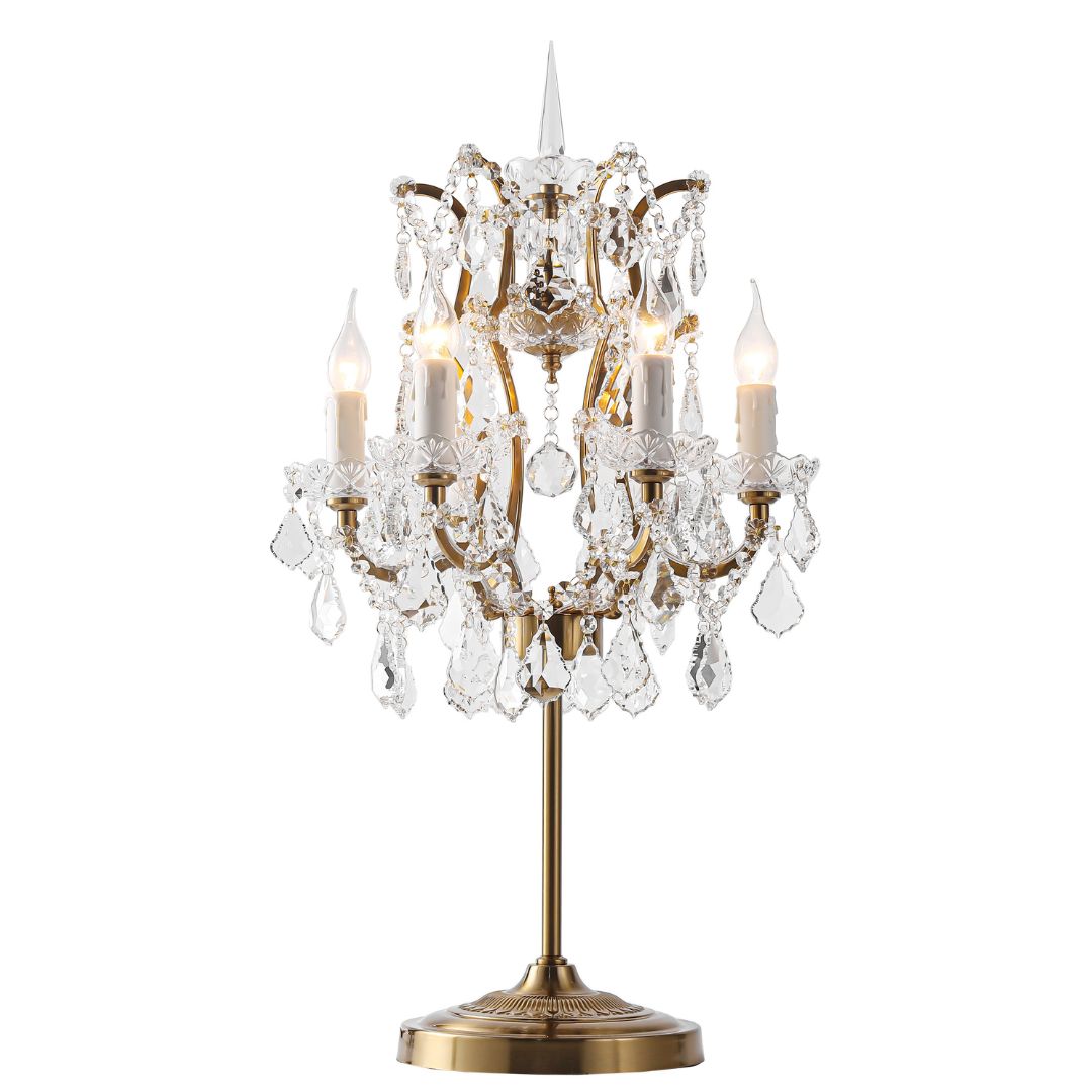 Jasmine - Table Lamp - Antique Gold - W:42cm, H:80cm