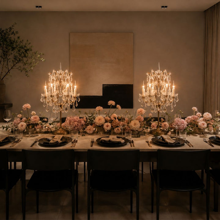 Jasmine - Table Lamp - Antique Gold - W:42cm, H:80cm
