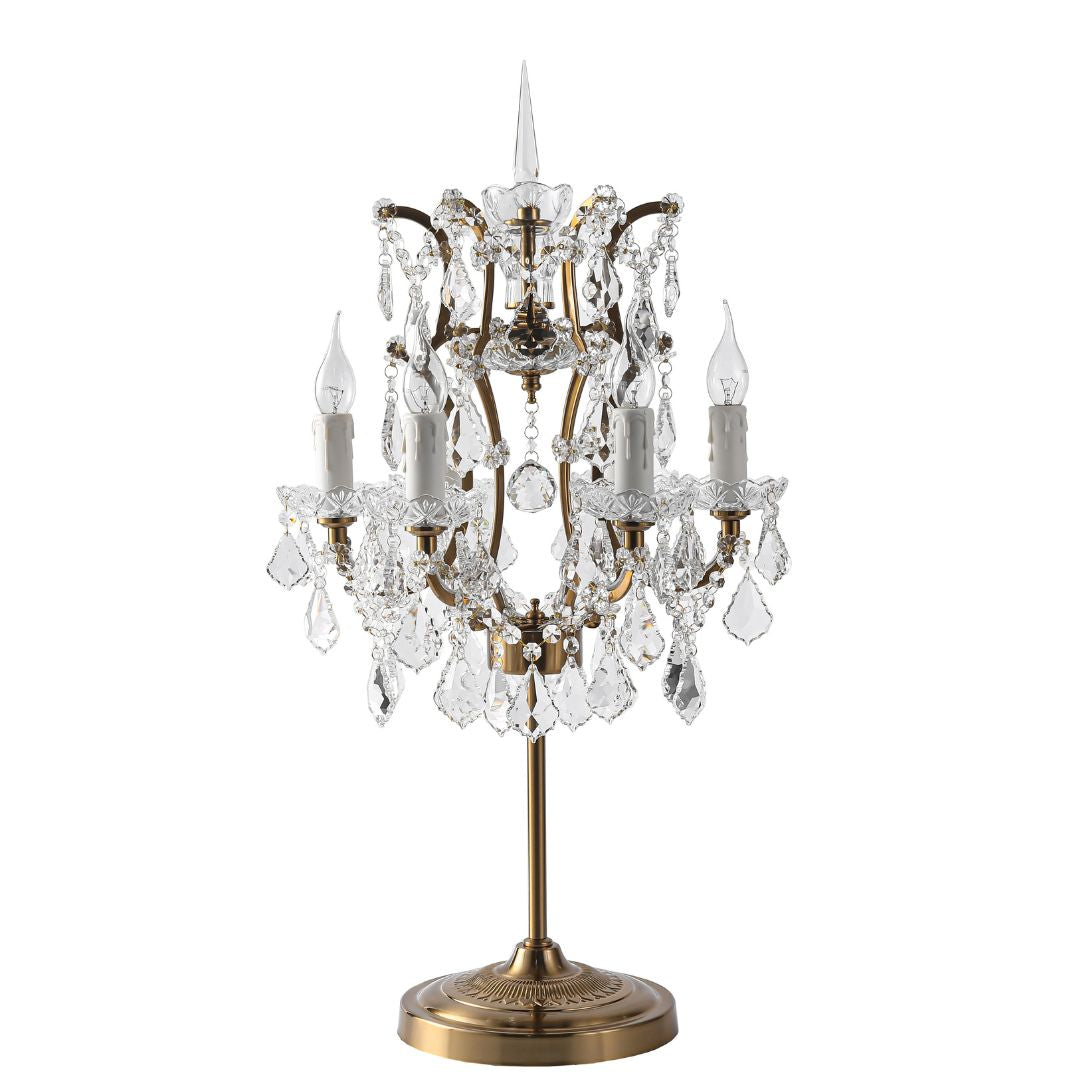 Jasmine - Table Lamp - Antique Gold - W:42cm, H:80cm
