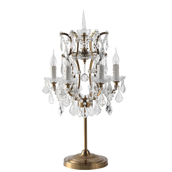 Jasmine - Table Lamp - Antique Gold - W:42cm, H:80cm