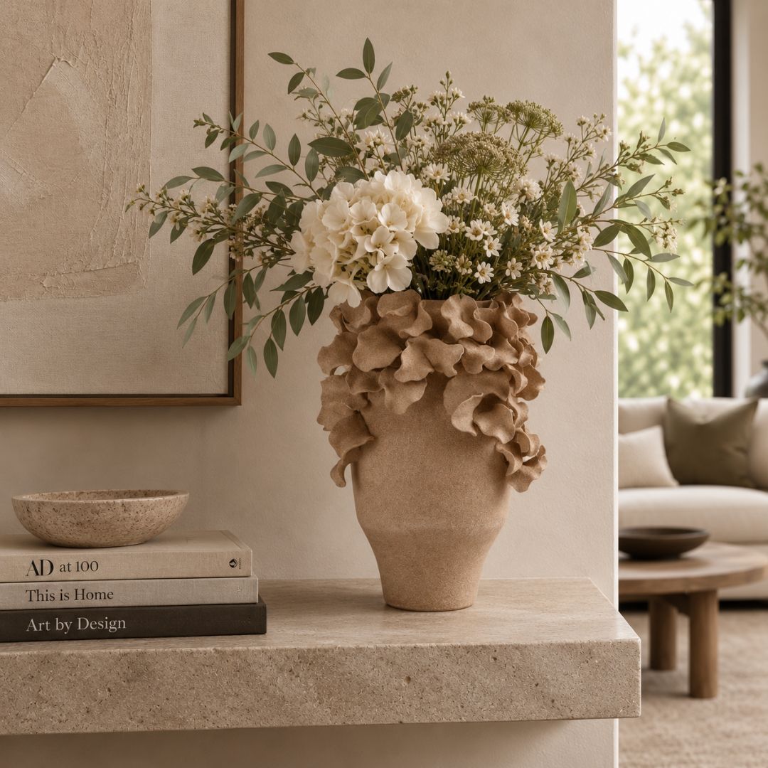 Terra Ceramic Vase Taupe
