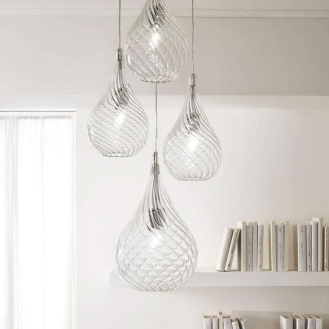 Mediterranean Glass Pendant - Clear