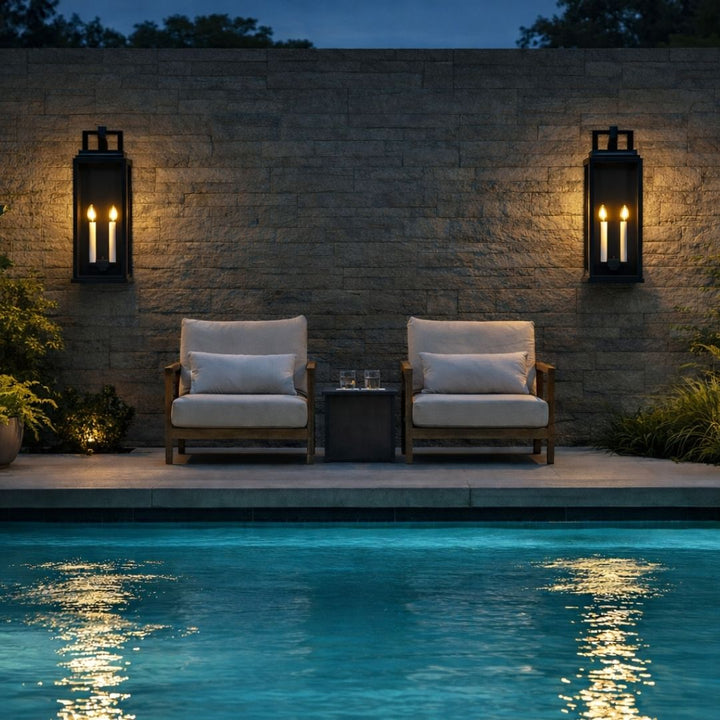 Atlas Collection - 4 Light - Wall Sconce - Matte Black - H:57.3cm