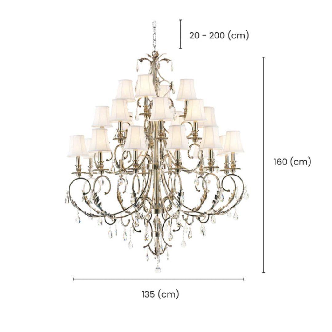 ARIA - Hampton 24 Arm Chandelier - Dark Bronze
