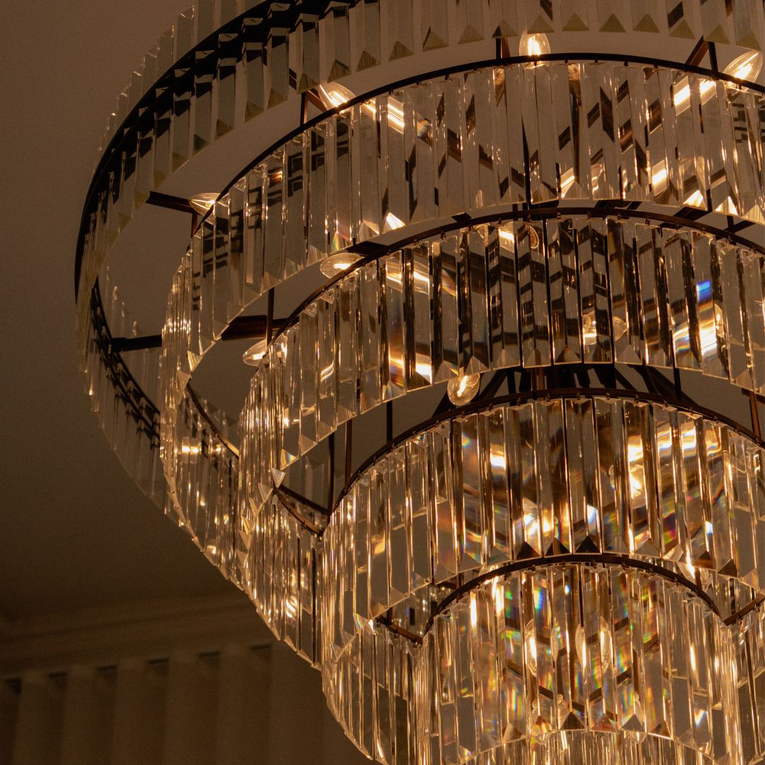 Ashton Collection - Five Tier Chandelier - 120cm - Gold