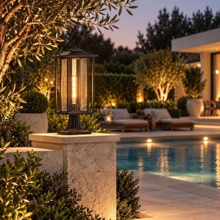 Verano Collection Outdoor Post Top - Black