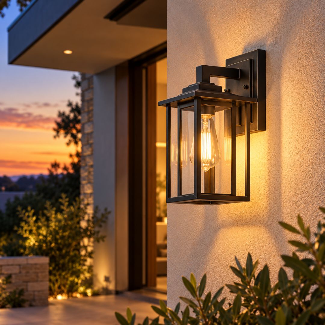 Verano Collection - Outdoor Wall Sconce - Black H:32cm