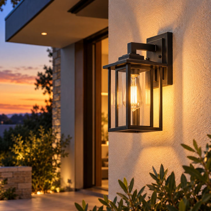 Verano Collection - Outdoor Wall Sconce - Black H:32cm