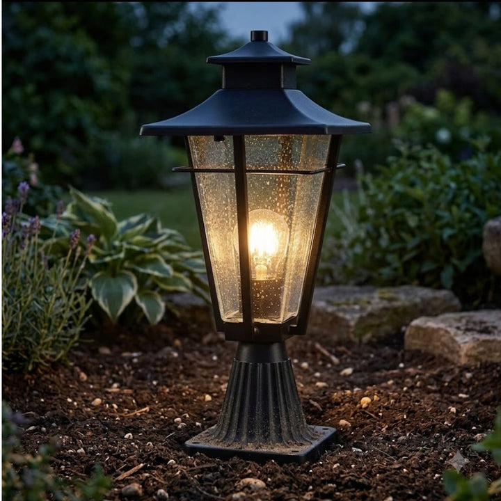 Vista Collection Outdoor Post Top - Black