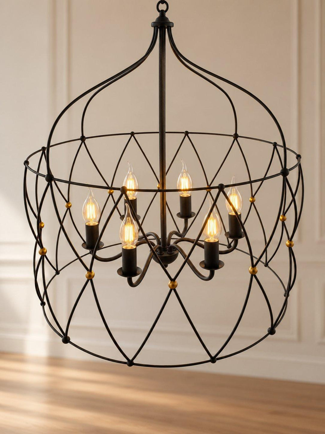Clinton Collection - English Bronze & Gold - 6 Lights Pendant