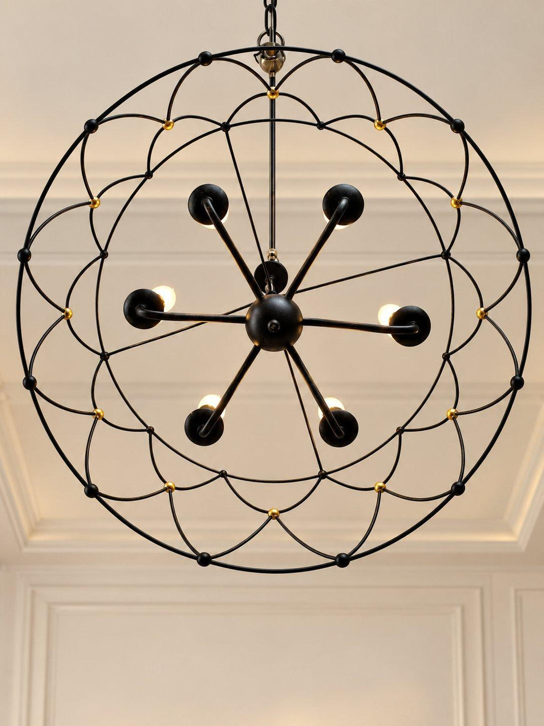 Clinton Collection - English Bronze & Gold - 6 Lights Pendant