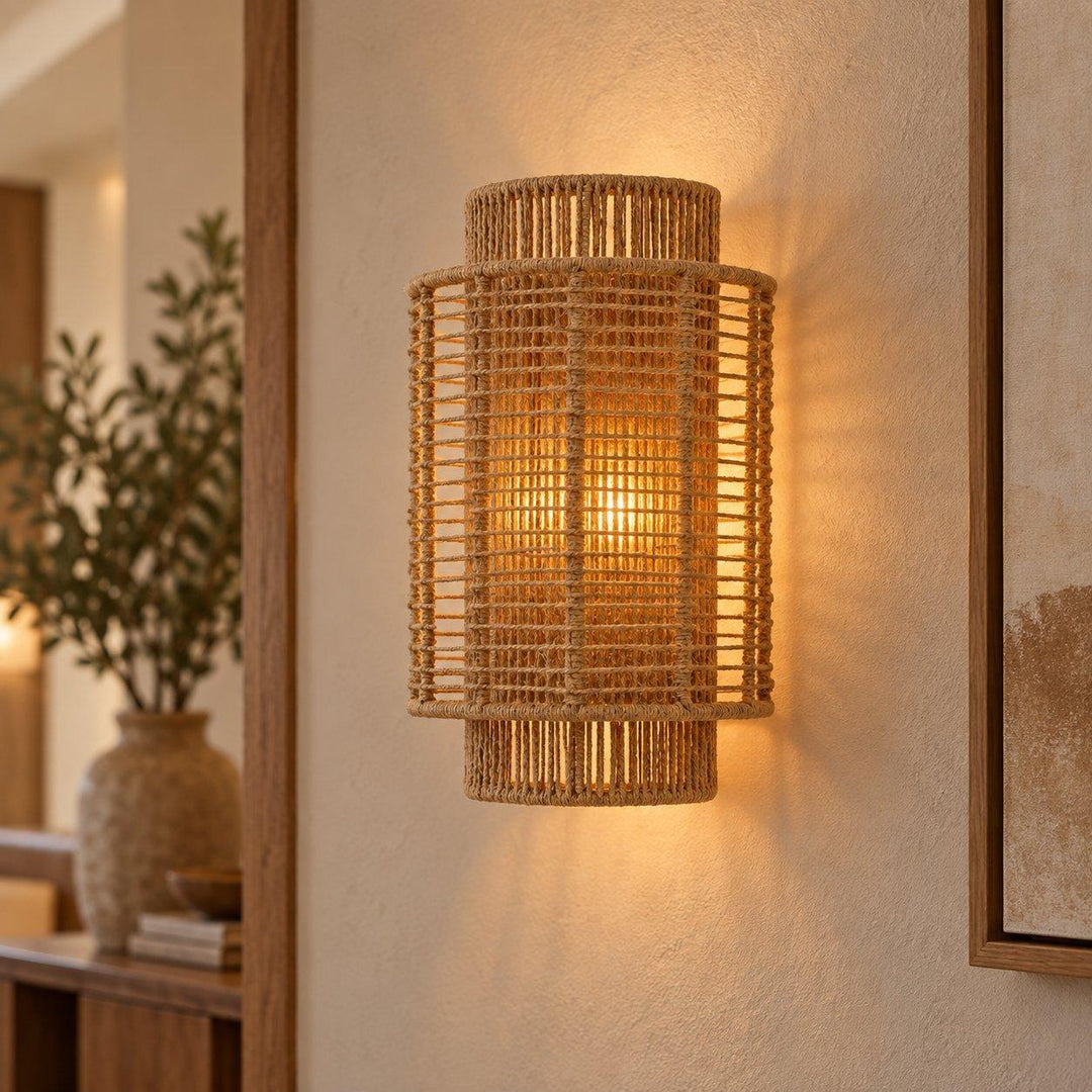 Jana Collection - Wall Light - Rattan - 2 Lights