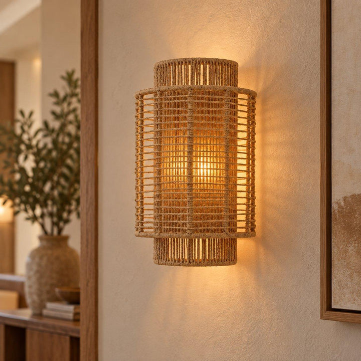 Jana Collection - Wall Light - Rattan - 2 Lights