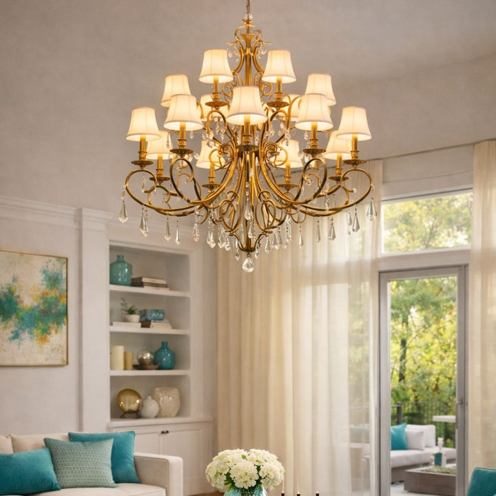 ARIA - Hampton 18 Arm Chandelier - Silver Plated