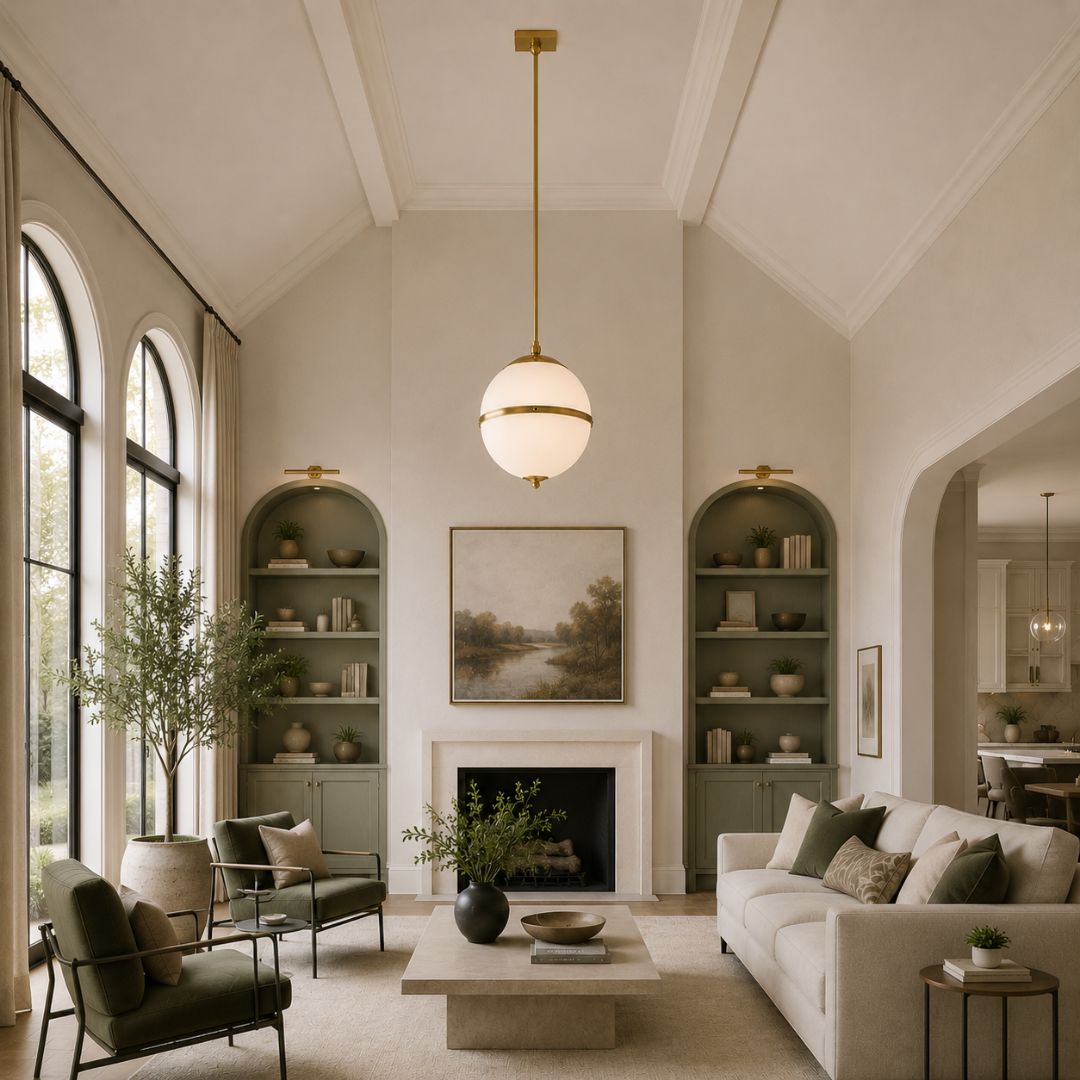 Westwood Collection - Pendant - Satin Brass - W:40cm
