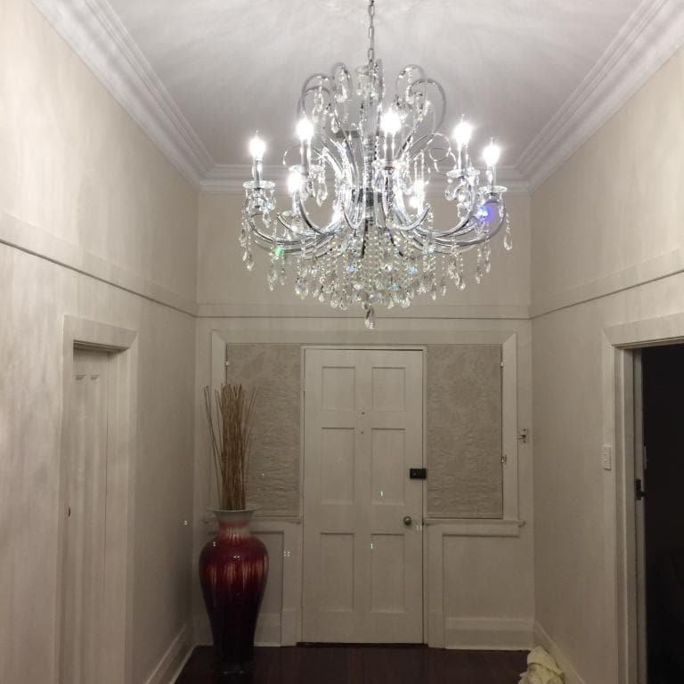 NewYork Princess 10 Arm Chandelier - W:90cm - Chrome