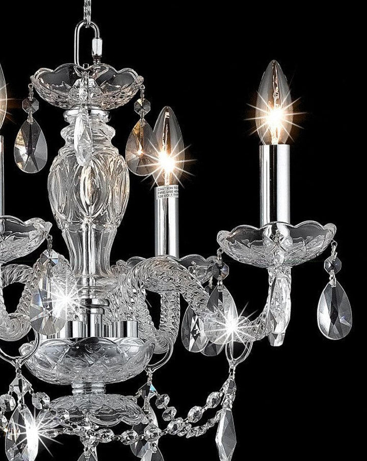 Le Boheme 4 Arm Crystal Chandelier- CHROME - Designer Chandelier Australia