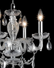 Le Boheme 4 Arm Crystal Chandelier- CHROME