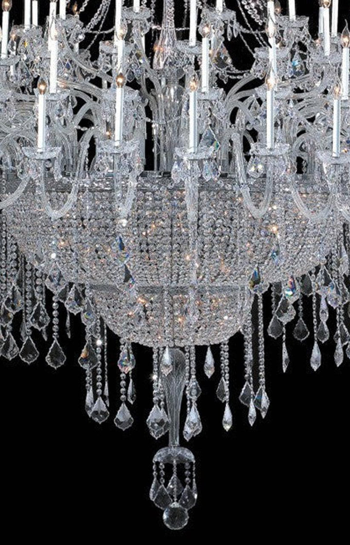 Bohemian Prague 122 Light Crystal Chandelier - CHROME - Designer Chandelier Australia