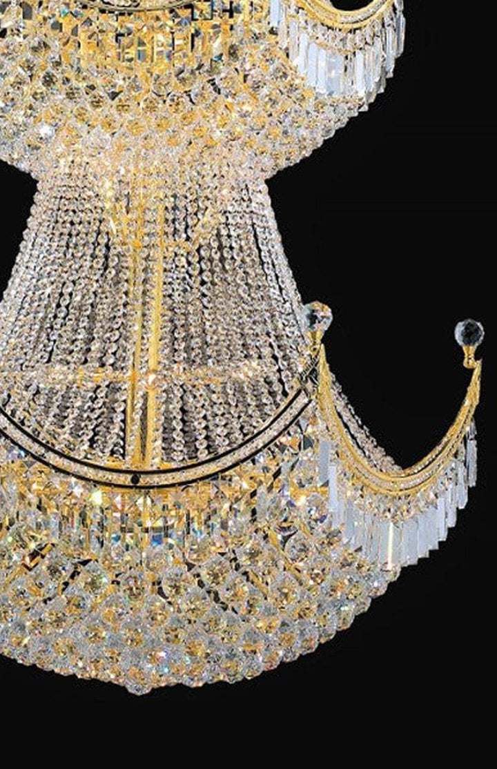 Royal Empire Staircase Basket Chandelier Gold W:90cm - Designer Chandelier Australia