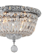 Empress Flush Mount Basket Chandelier - Chrome - W:25cm