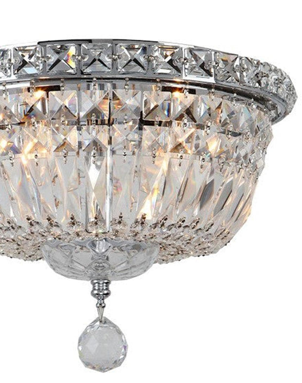 Empress Flush Mount Basket Chandelier - Chrome - W:25cm