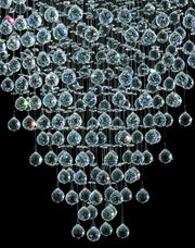 Square Cluster LED Crystal Chandelier - Width:70cm Height:90cm