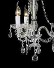 Bohemian Brilliance 3 Arm Crystal Chandelier - Chrome