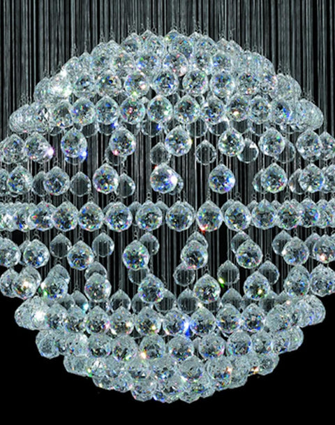 Full Ball LED Crystal Chandelier Width 60 Height 90cm Designer