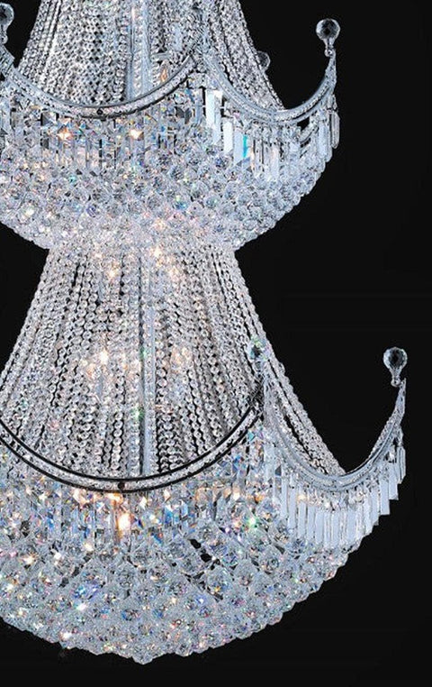 Royal Empire Staircase Basket Chandelier - CHROME -  W:90cm