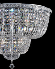 Empress Flush Mount Basket Chandelier - CHROME - W:70cm