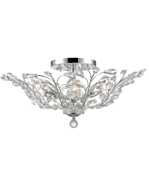 Willow Contemporary Leaf Flush Mount Chandelier- W:70cm H:30cm