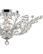 Willow Contemporary Leaf Flush Mount Chandelier- W:70cm H:30cm