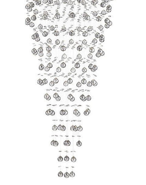 Round Cluster LED Crystal Chandelier -SMOKE - Width:76cm Height:200cm
