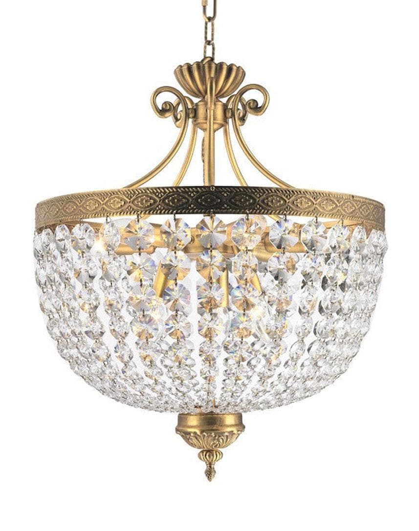Florence Basket Chandelier - Solid Brass Finish- W:50cm H:65cm - Designer Chandelier Australia