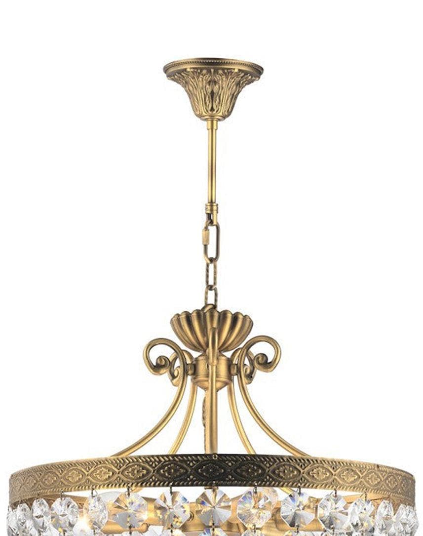 Florence Basket Chandelier - Solid Brass Finish- W:50cm H:65cm - Designer Chandelier Australia