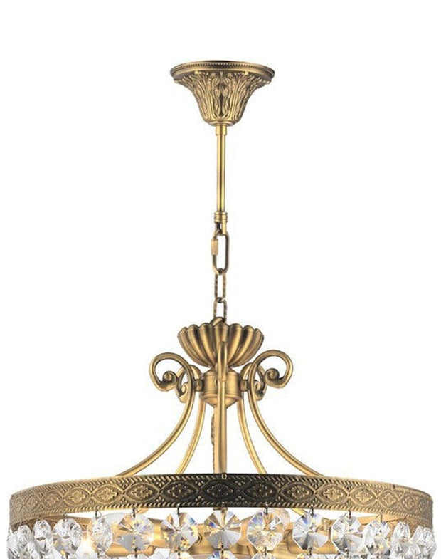 Florence Basket Chandelier - Solid Brass Finish- W:50cm H:65cm