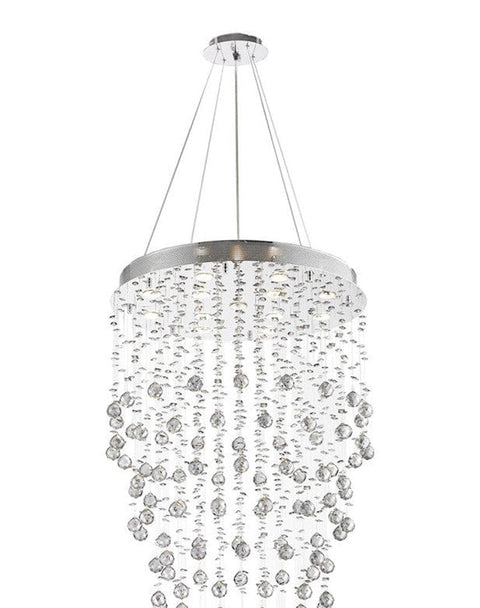 Round Cluster LED Crystal Chandelier -SMOKE - Width:70cm Height:150cm