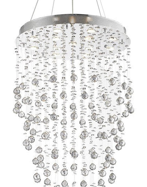 Round Cluster LED Crystal Chandelier -SMOKE - Width:70cm Height:150cm