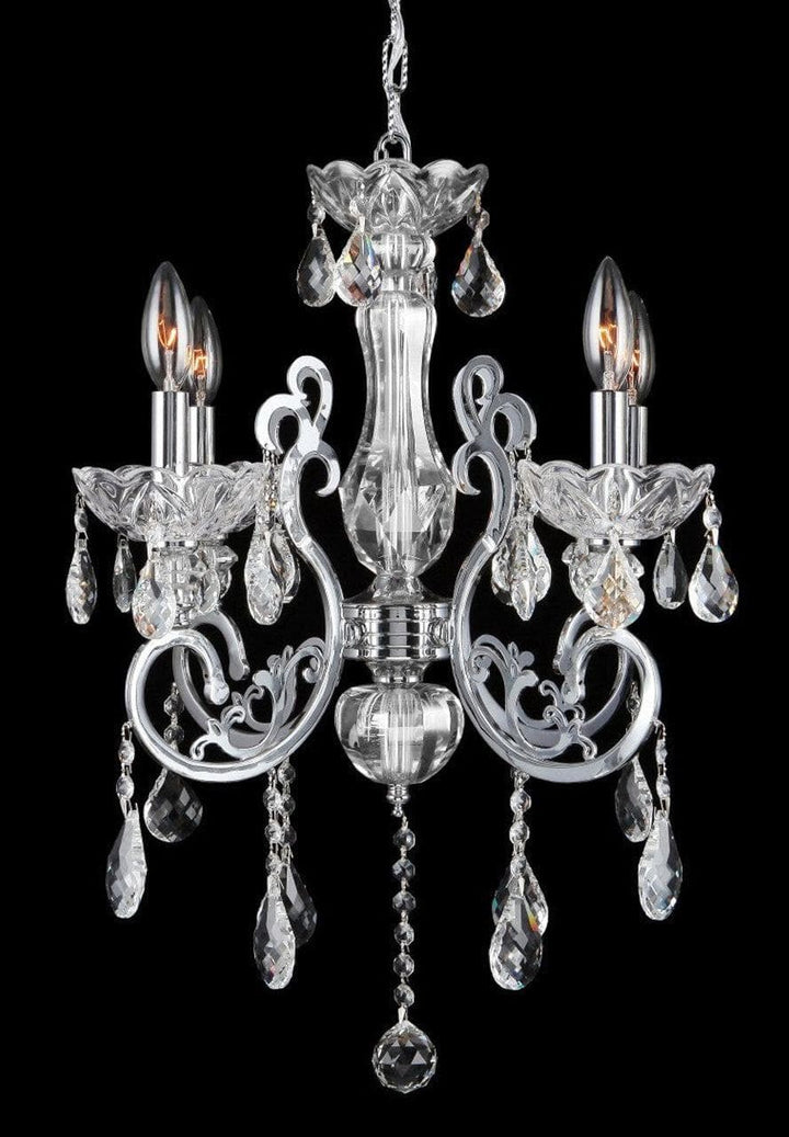 Elise 4 Arm Contemporary Chandelier - CHROME - Designer Chandelier Australia