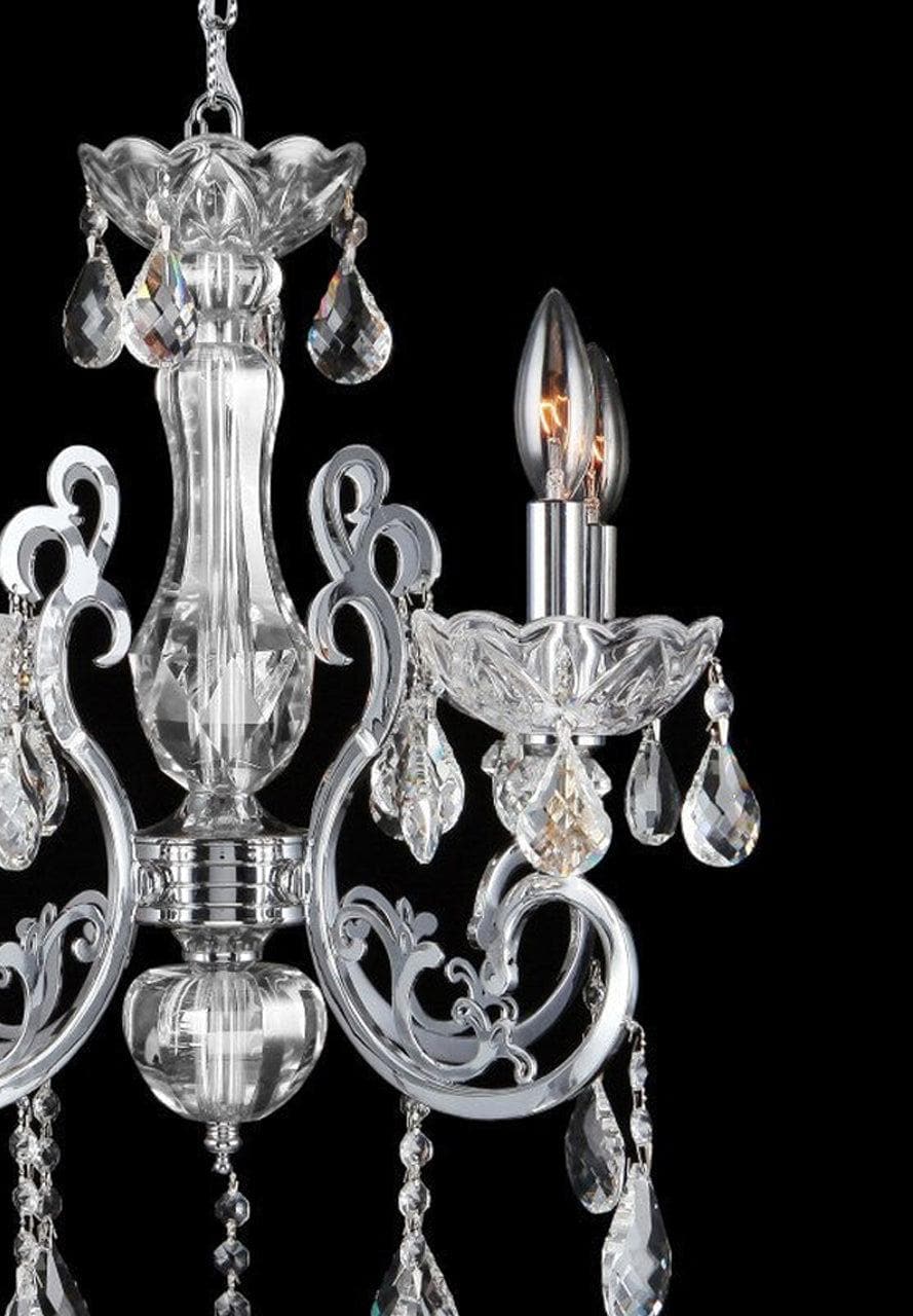 Elise 4 Arm Contemporary Chandelier - CHROME - Designer Chandelier Australia