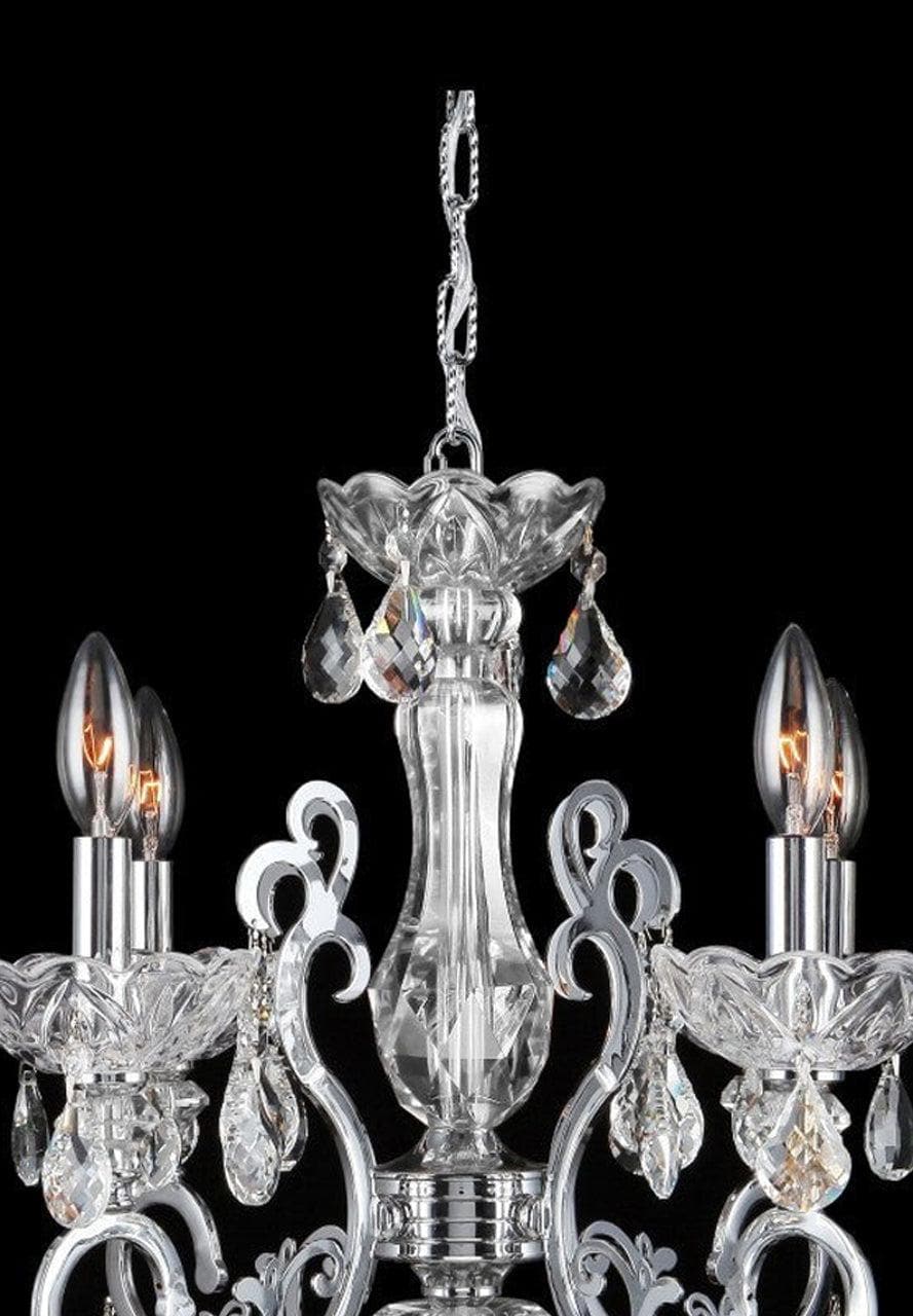Elise 4 Arm Contemporary Chandelier - CHROME - Designer Chandelier Australia