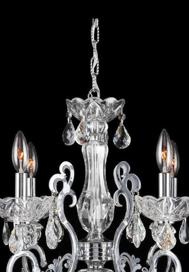 Elise 4 Arm Contemporary Chandelier - CHROME