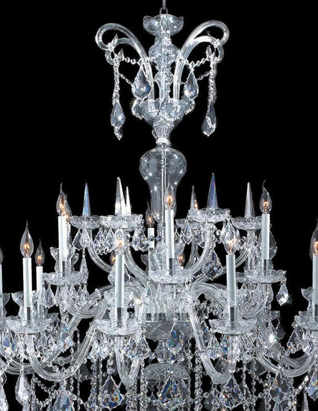 Bohemian Prague 18 Light Crystal Chandelier - CHROME