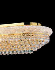 Royal Empress Flush Mount OVAL Basket Chandelier - GOLD - W:90cm