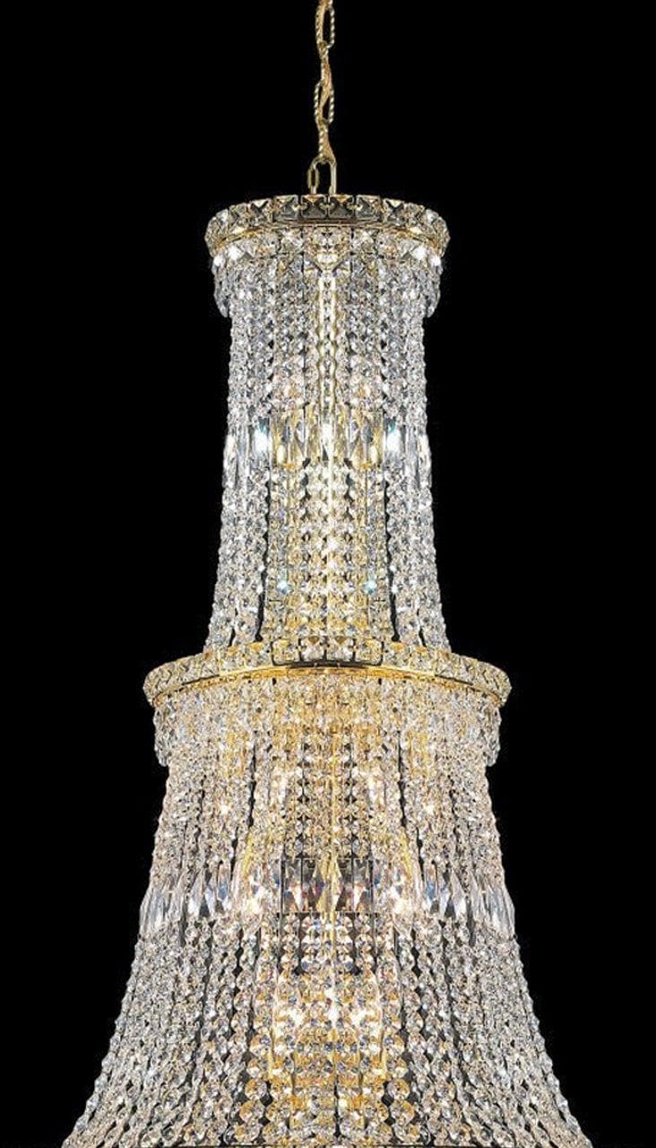 Empress Large Crystal Basket Chandelier - GOLD - Lights - 34 - Designer Chandelier Australia