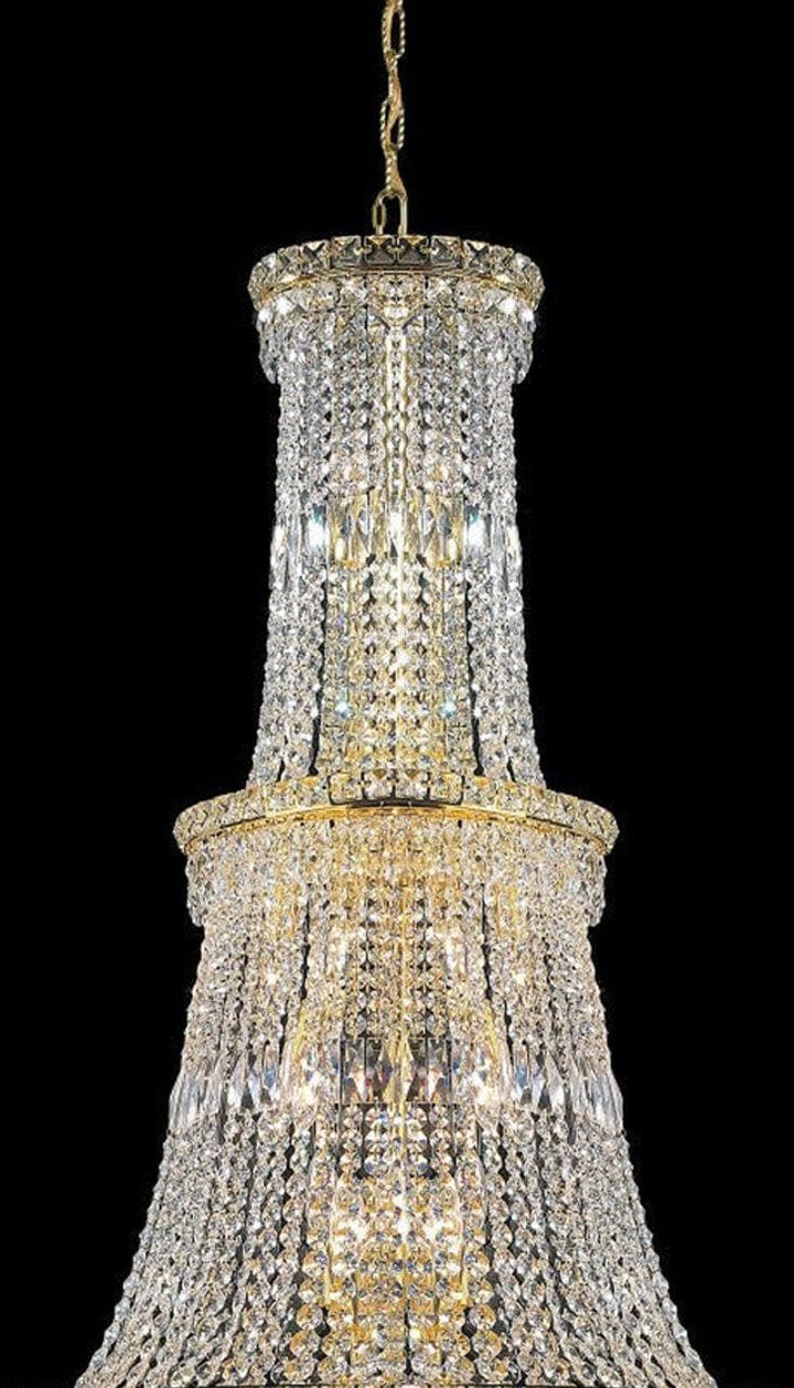 Empress Large Crystal Basket Chandelier - GOLD - Lights - 34 - Designer Chandelier Australia