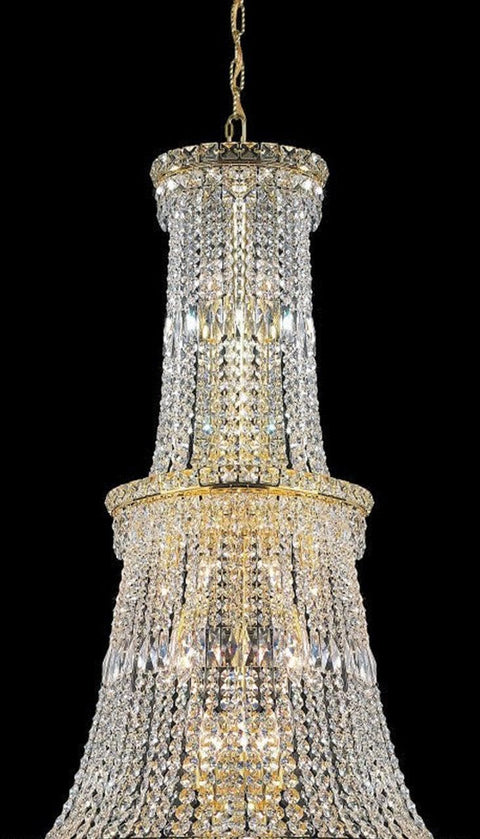 Empress Large Crystal Basket Chandelier - GOLD - Lights - 34