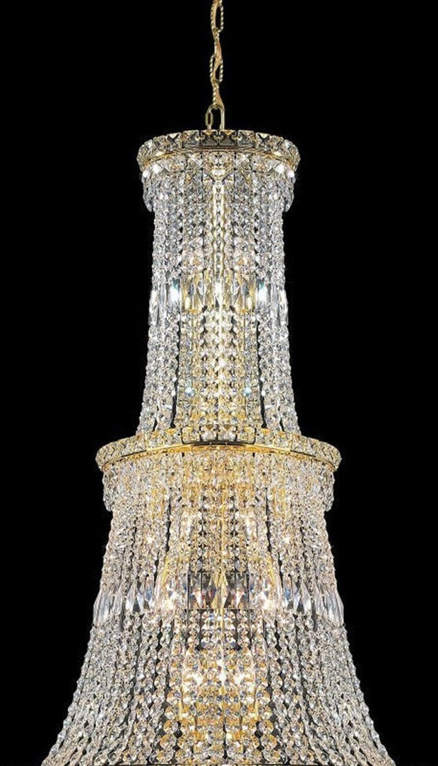Empress Large Crystal Basket Chandelier - GOLD - Lights - 34