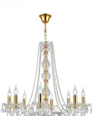 Bohemian Elegance 8 Light Crystal Chandelier- GOLD